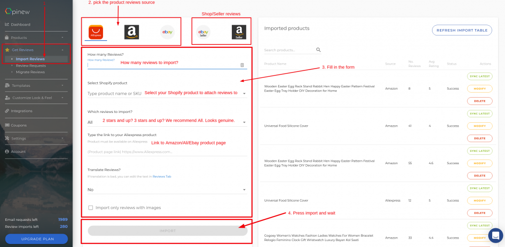 How Do I Import Amazon Reviews To Shopify Opinew Help
